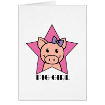 Pig Girl Card