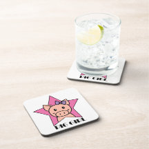 Pig Girl Drink Coaster