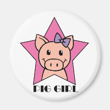 Pig Girl Magnets
