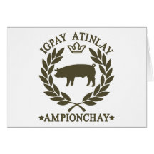 Pig Latin Greeting Card