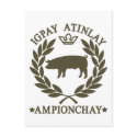 Pig Latin postcards