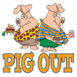 PIG OUT PIG FOOD CARTOON PHOTO CUTOUT