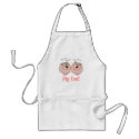 Pig Out! Pigs Laughing apron