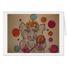 Pig Pop Greeting Card