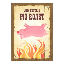Pig Roast Party Invitation