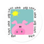 Pig Says Oink T-shirts and Gifts stickers