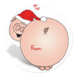 pig season's eatings, To: From: stickers