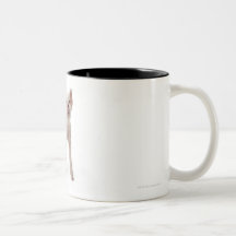 Pig Standing Looking Up Coffee Mugs