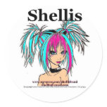 pig tails coloured stickers