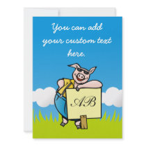 Pig with Sign