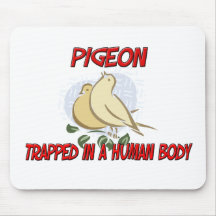 Pigeon trapped in a human body mousemat