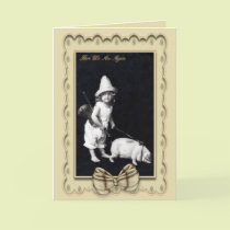 Piggy and I Vintage Photography Greetings Card