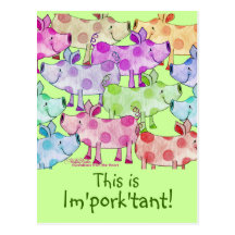 Piggy Collage Post Card