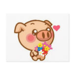 Piggy in Love Post Cards