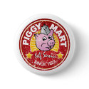 Piggy Mart Vintage Grocery Store Employee Badge buttons