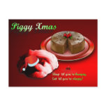 Piggy Xmas Postcard