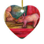 Piglet and Mama Ornament