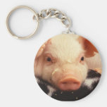 Piglet Pig Adorable Face Snout Keychain