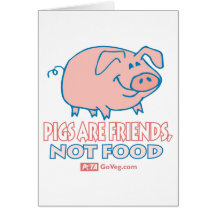 Pigs Are Friends Card