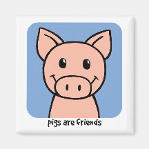 Pigs Are Friends Refrigerator Magnet
