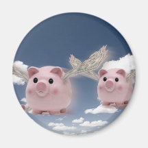 Pigs Fly Fridge Magnet