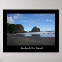 Piha Beach, New Zealand #3 Poster