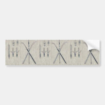 Pikes or halberds and staffs Ukiyo-e. Bumper Stickers