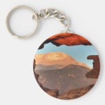 Pikes Peak through Sandstone Hole 02 Keychain