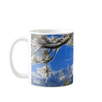 Pikes Peak Winter Snow Covered Fractal Art Coffee Mug