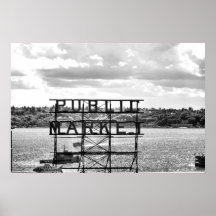 Pike's Place Market Sign Print