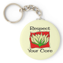 Pilates Respect Your Core keychains