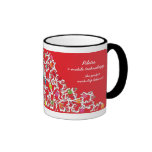 Pilates with mobile technology mug, red
