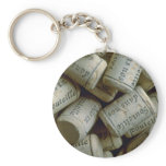 Pile of corks keychains