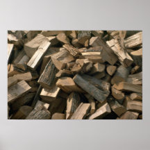 Pile of cut wood print