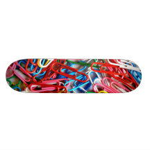 Pile of Paperclips Skate Board