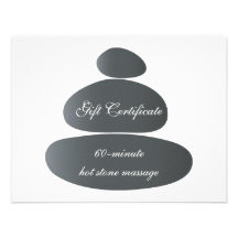 Piles of Meditations Stones Gift Certificate Personalised Invite