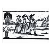 Pilgrims set sail on the Mayflower Postcard