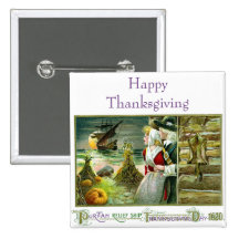 Pilgrim's Thanksgiving of 1620 Buttons