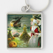Pilgrim's Thanksgiving of 1620 Key Chains