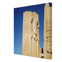 Pillar decorated with stylised papyrus plants canvas prints