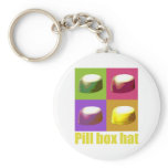 pillbox hat keychains