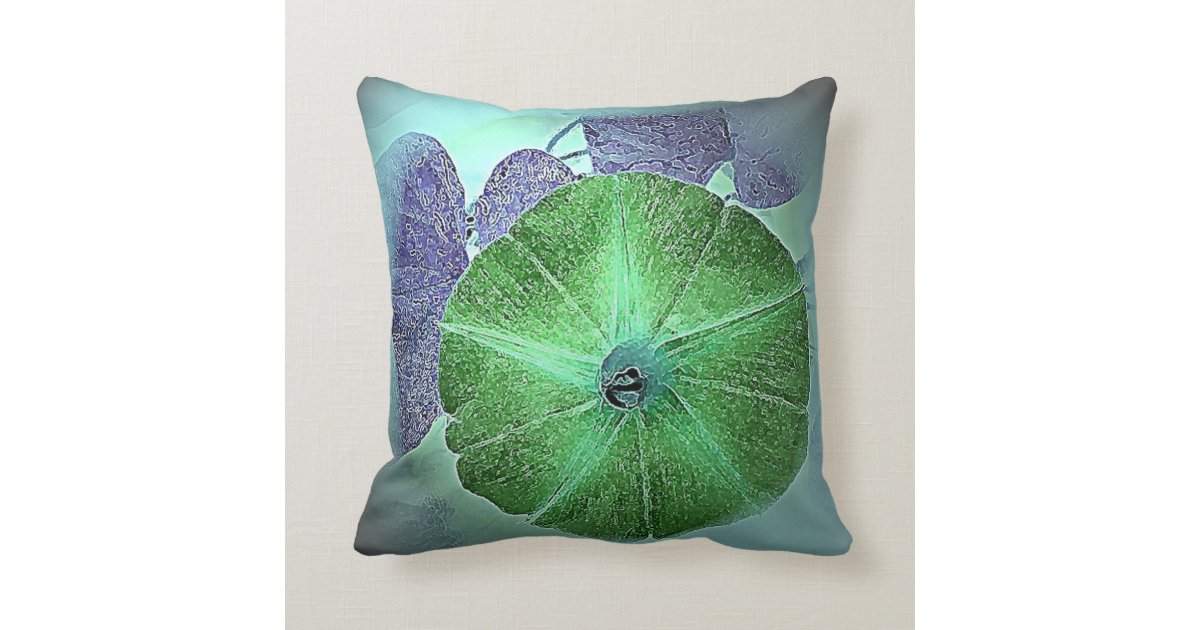 Pillow - Purple and Green Flower Throw Cushions Zazzle