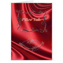 Pillow Talk Greeting Card (Red)