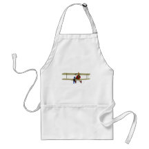 Pilot and Biplane Apron