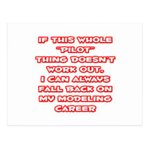 Pilot Humour ... Modelling Career Postcard