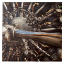 Pilot - Plane - Engines at the ready Ceramic Tiles