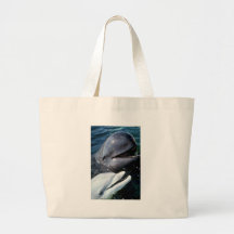 Pilot whale and Atlantic bottlenose dolphin Tote Bags