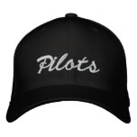 Pilots Ball Cap 2009 - Fitted Black embroidered hats
