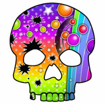 Pin, Ornament, Photo Sculpture - POP ART SKULL 1