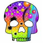 Pin, Ornament, Photo Sculpture - POP ART SKULL 1 photo sculptures